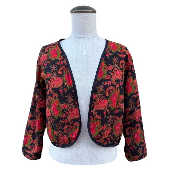 Ritu Kumar Jackets & Blazers - Ritu Kumar Chintz Inspired Printed Cropped Jacket Indian Contemporary Medium